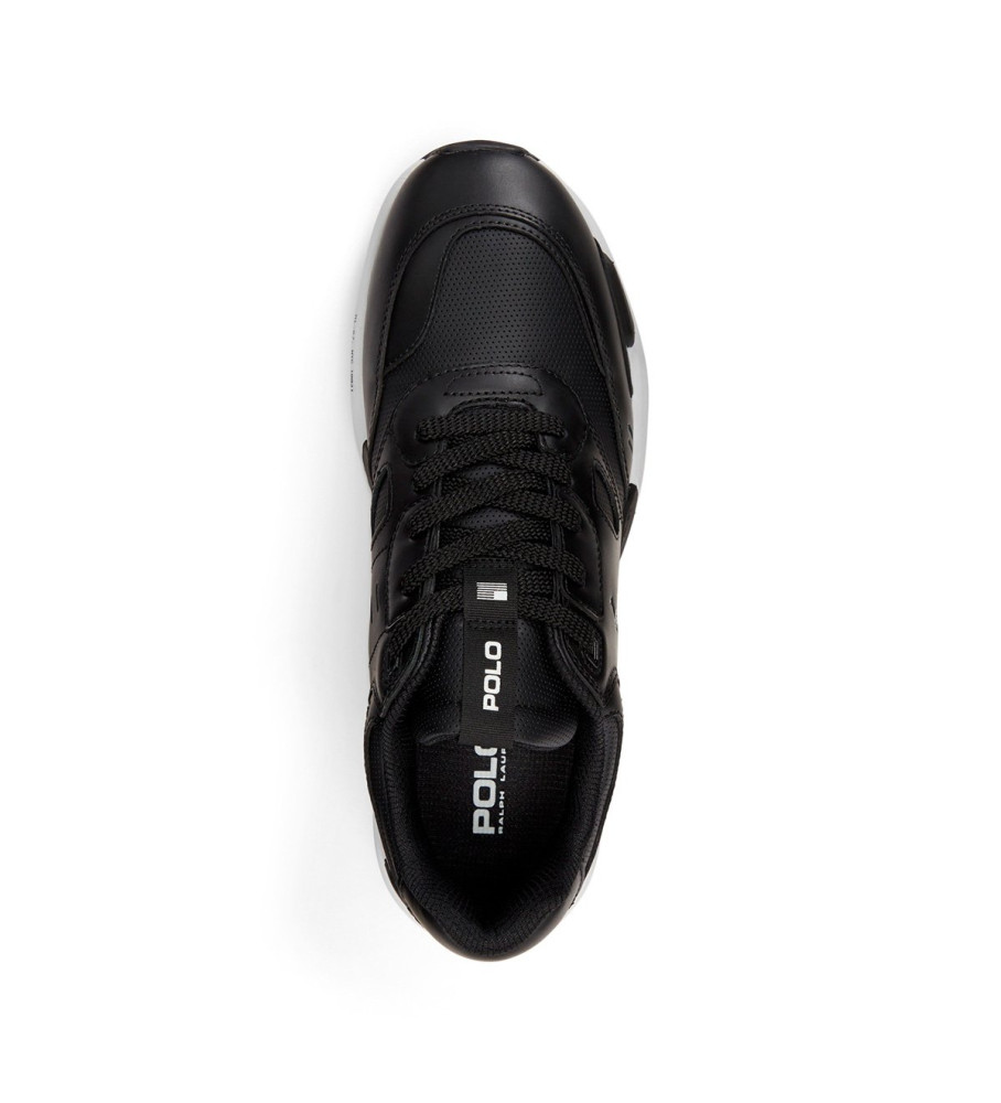Tênis Ralph Lauren Polo Jogger de couro preto