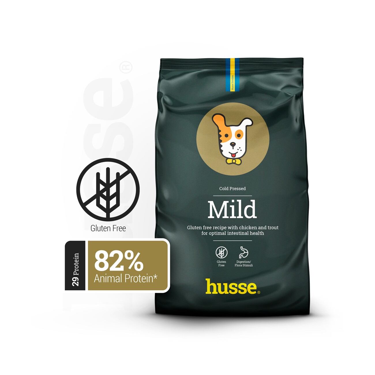 husse 2 x 12 kg Mild Glutenfreie Rezeptur mit Huhn und Forelle für eine optimale Darmgesund