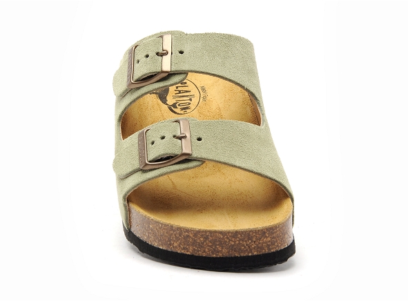 Plakton mules et sabots plats femme cp beta 340010 vert