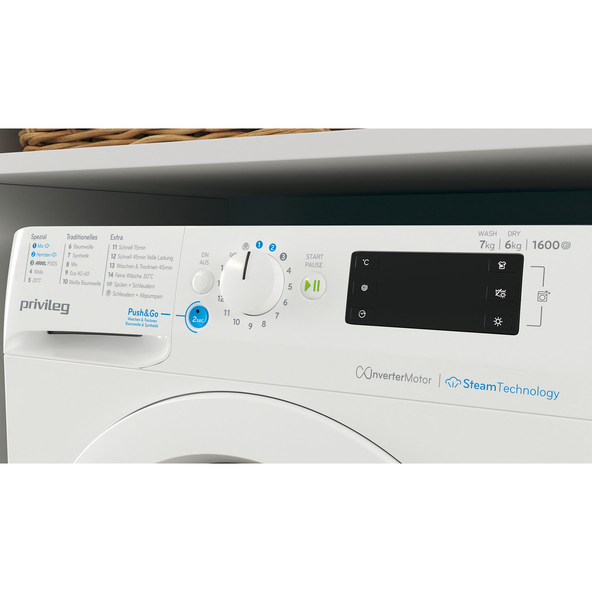 PRIVILEG Waschtrockner PWWTV X 76G6 DE N - E/D