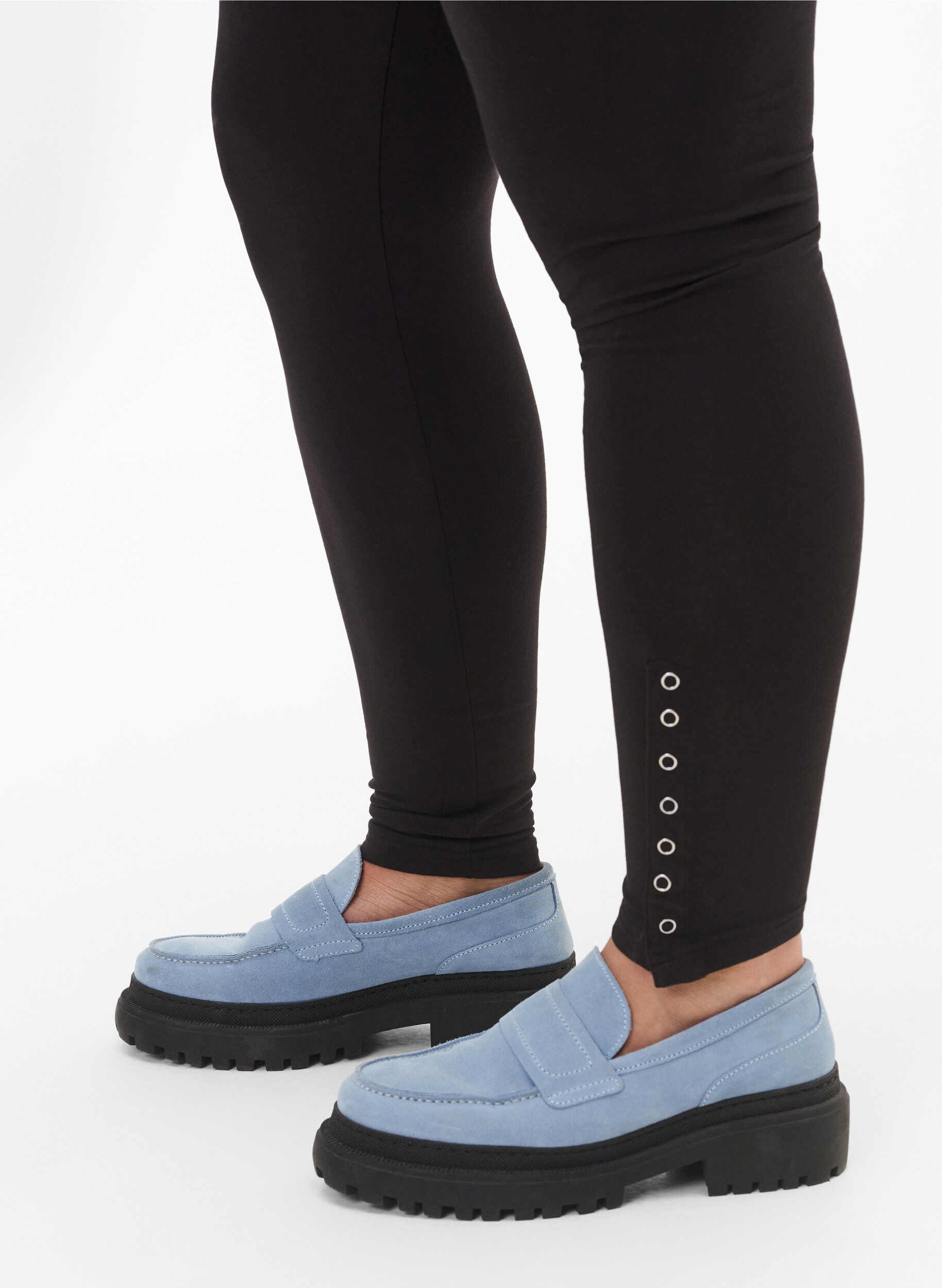 Graviditets leggings i viskose med knapper