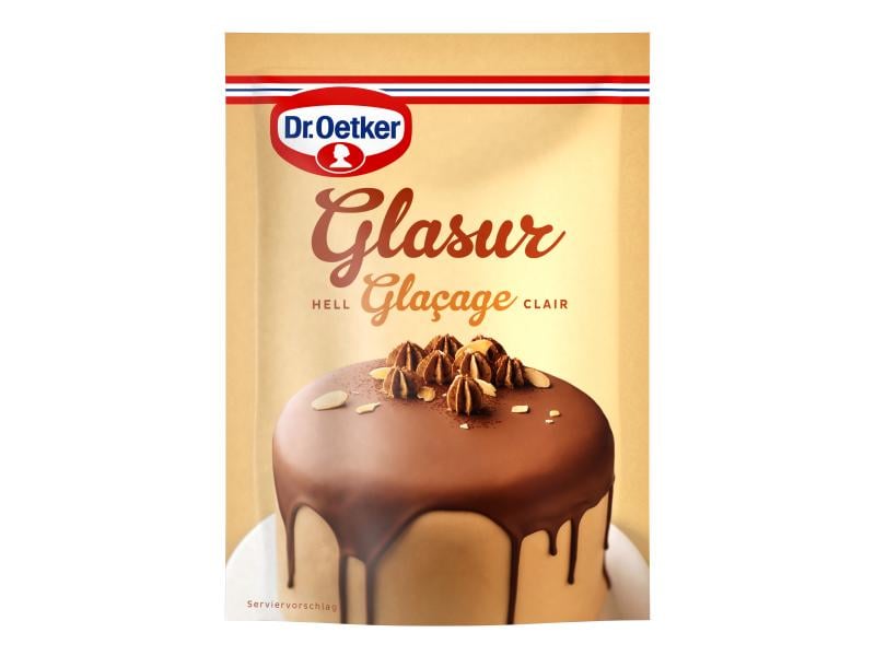 Dr.Oetker Zuckerglasur hell 125 g Zum Überziehen von Gebäck und Torten oder für Pralinés