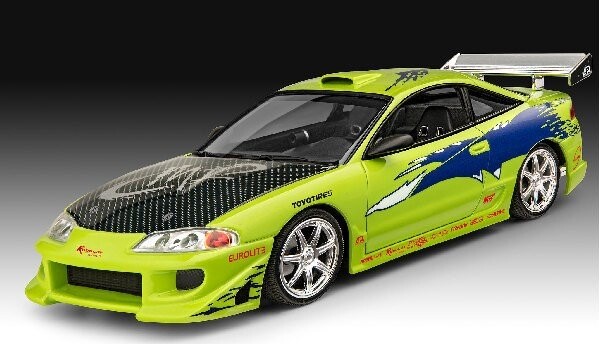 Revell - Fast & Furious Brians Mitsubishi Eclipse Bil Byggesæt - 1:25 - Level 3 - 07691