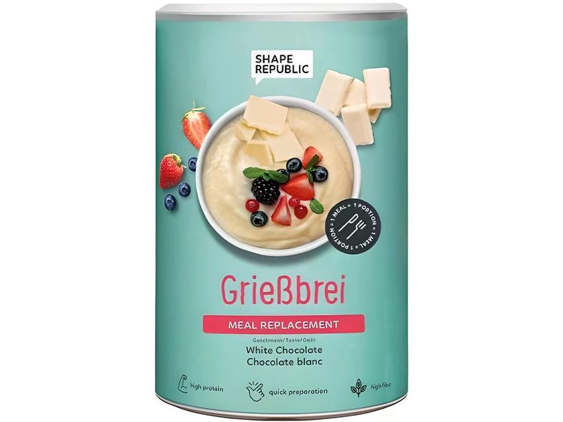 Shape Republic Griessbrei weisse Schokolade 560 g Mahlzeitenersatz mit Süssungsmitteln
