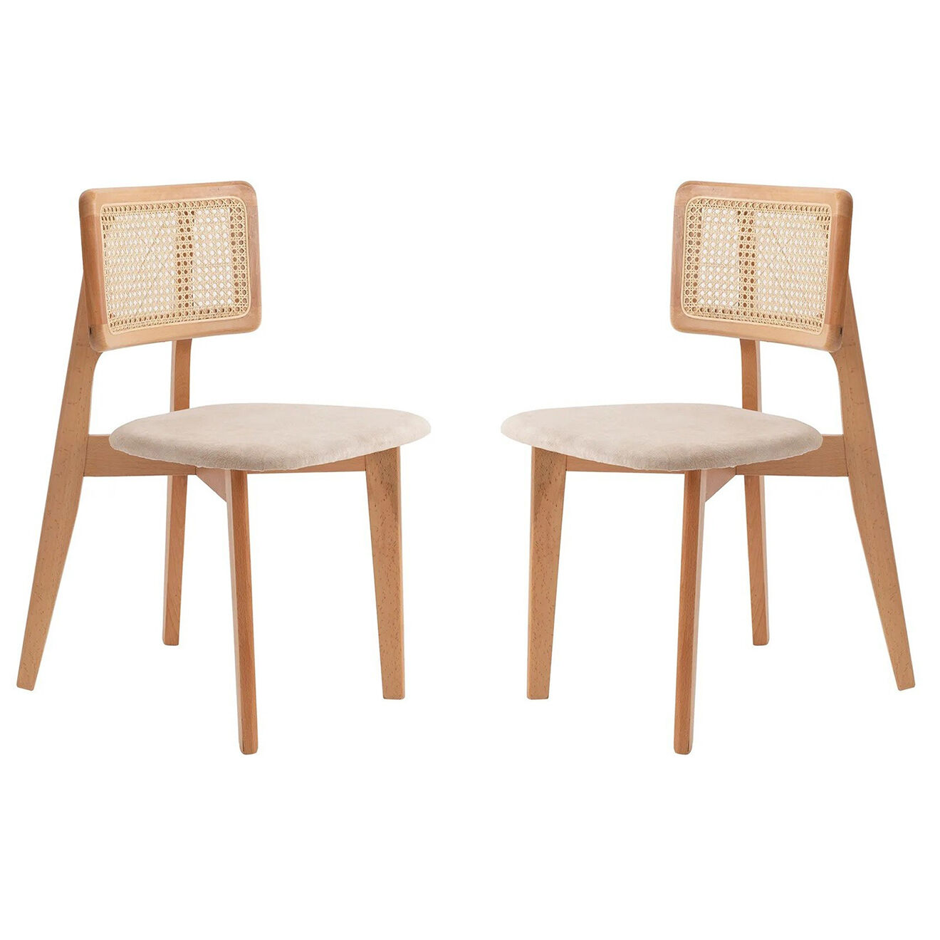 Homitis 2 Chaises Zeus hêtre - 45x45x80 cm