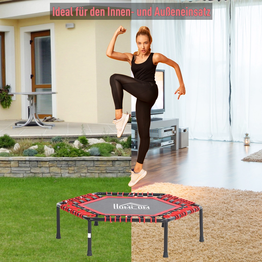 HOMCOM Fitness-Trampolin für Yoga rot