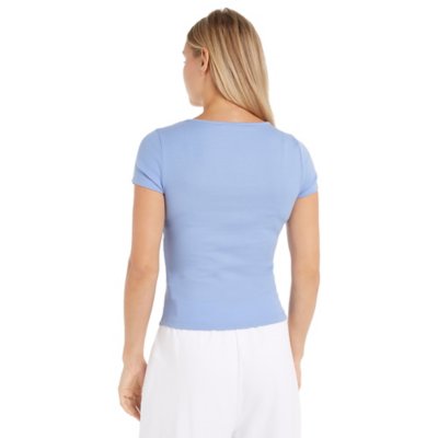 Tee-shirt à manches courtes femme Tjwbyutton Rib TOMMY HILFIGER