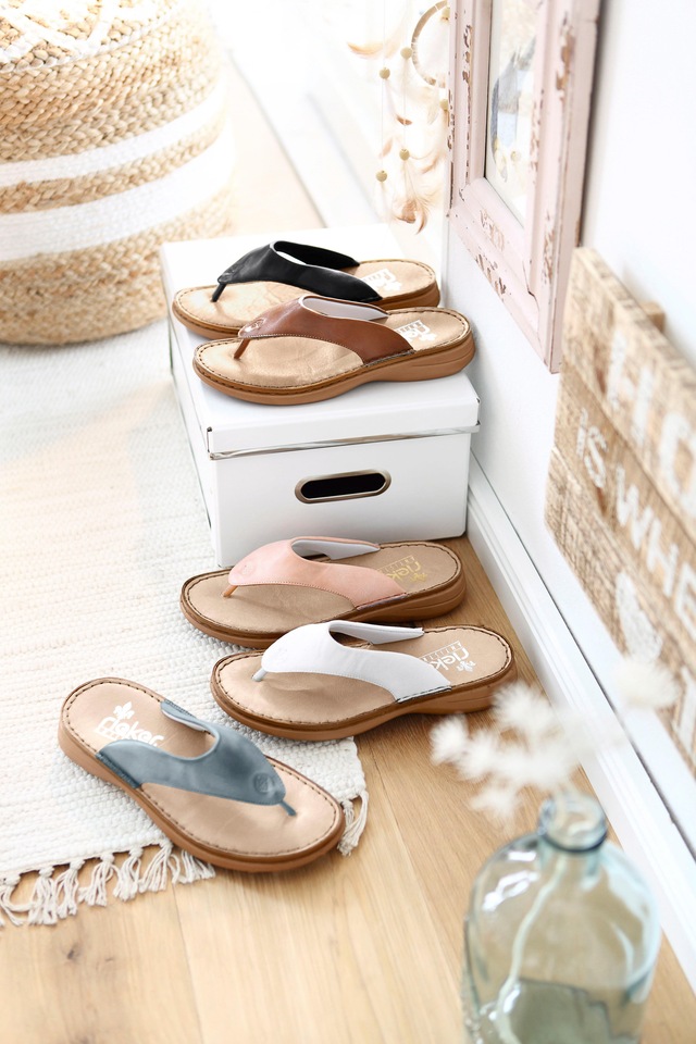 Rieker Zehentrenner  , Sommerschuh, Schlappen mit Zehensteg