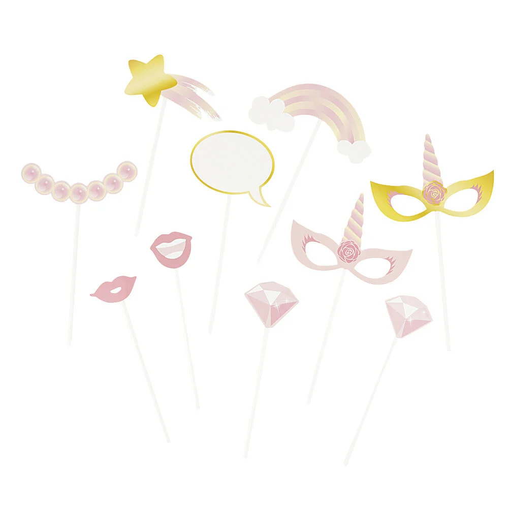 Kit photo booth licorne 10 pièces