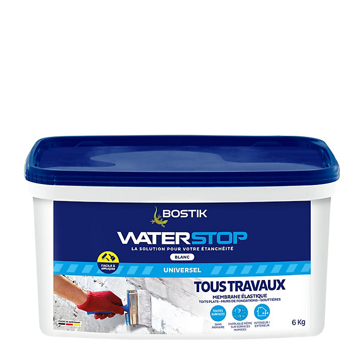 Membrane d'étanchéité Bostik Waterstop universel blanc 6 kg