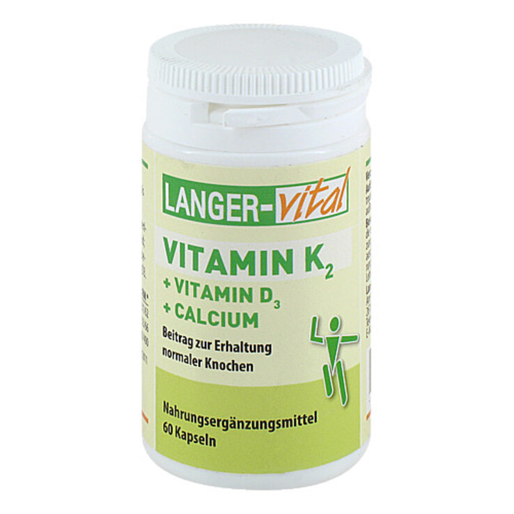 Vitamin K2 + D3 + Calcium Kapseln, 60 St