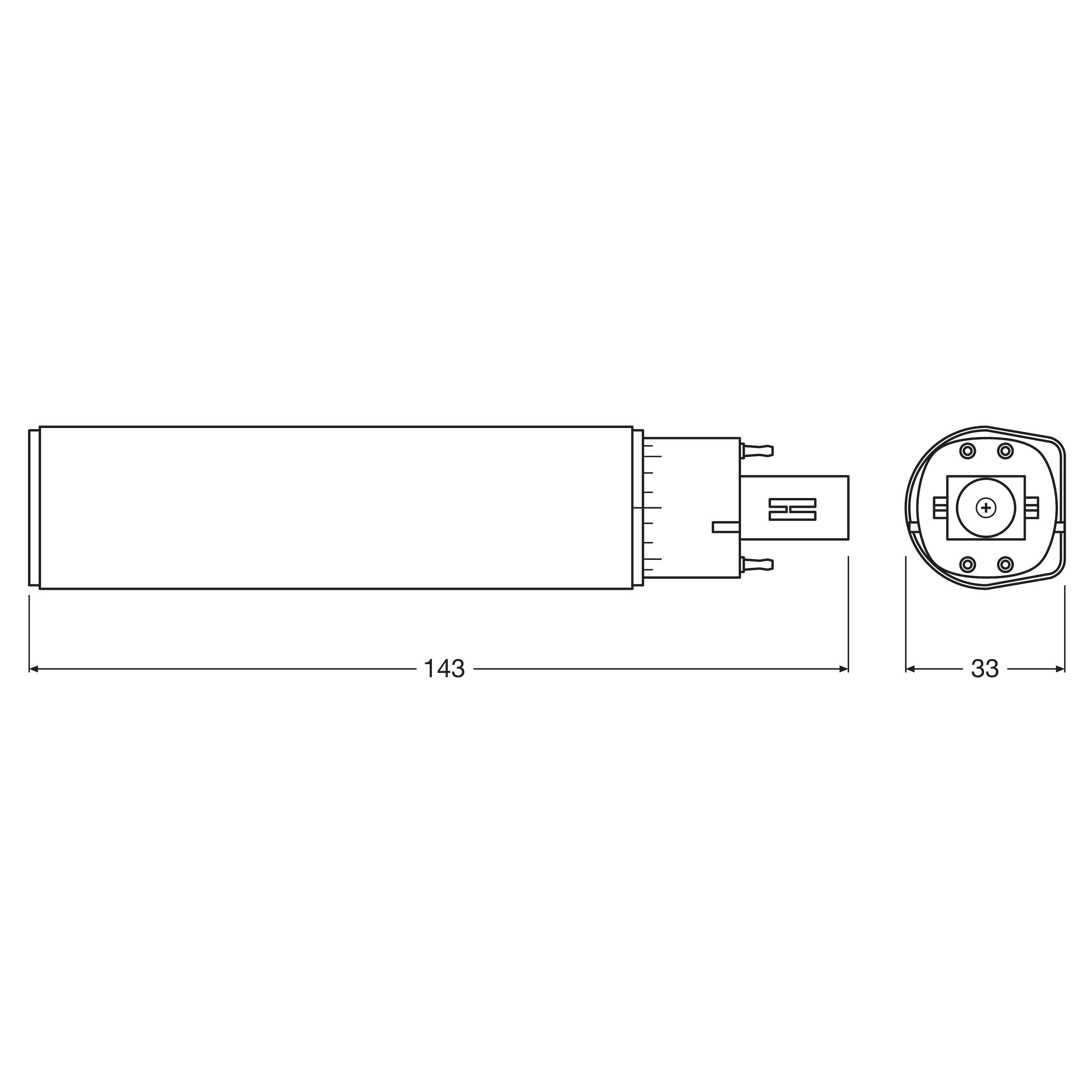 Osram LED-kompaktlysrør G24Q 700 lm