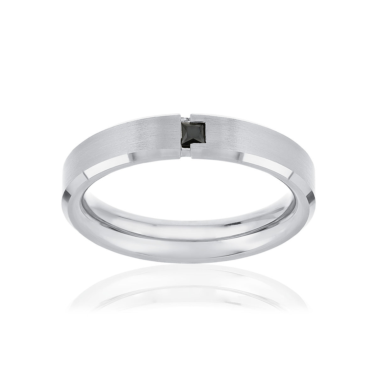 Alliance platine 950 blanc diamant HSI 0.1 carat