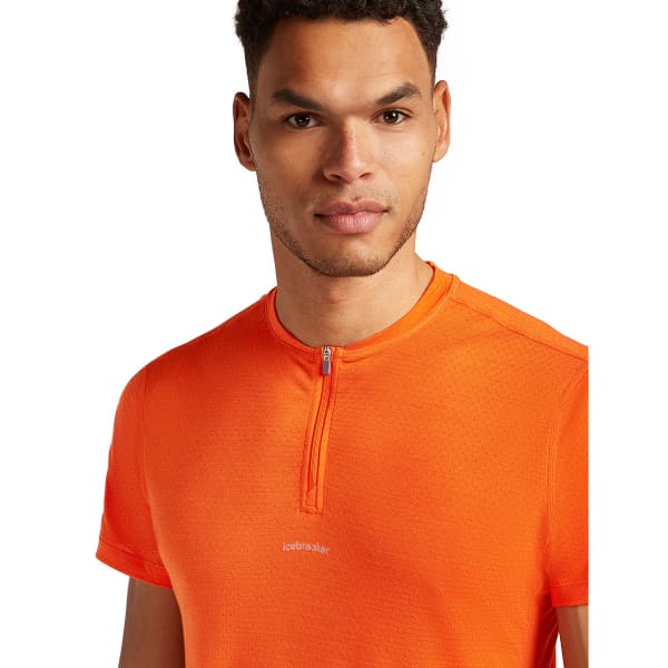 T-shirt trail ICEBREAKER M MERINO 125 COOL-LITE SPEED SS Q ZIP BLAZE