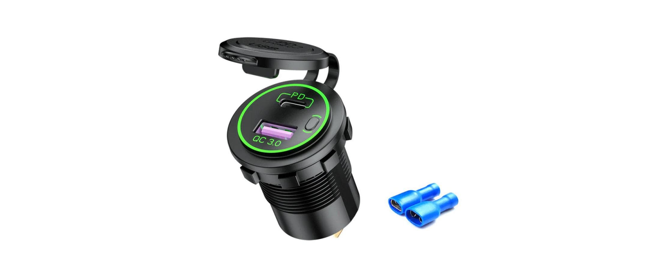 USB Anschlussbuchse QC 3.0 Type C 60W USB/PDUSB-Buchse mit Kabelschuhen