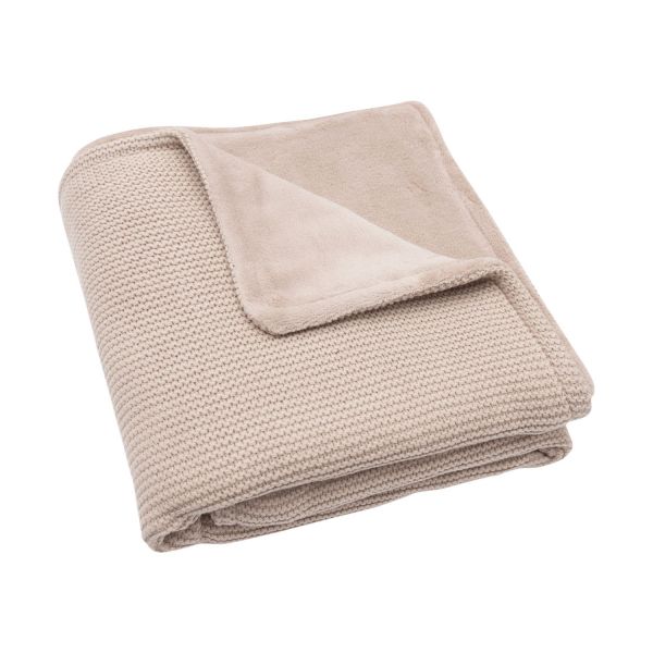 Jollein Basic Knit Ledikantdeken - Fleece - Wild Rose