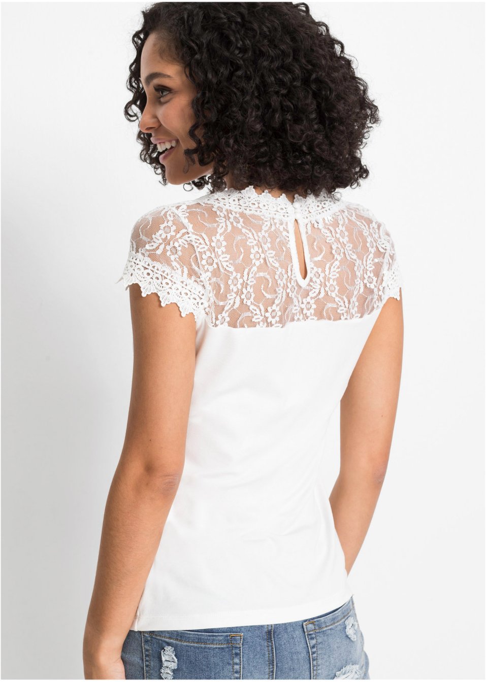T-shirt à dentelle