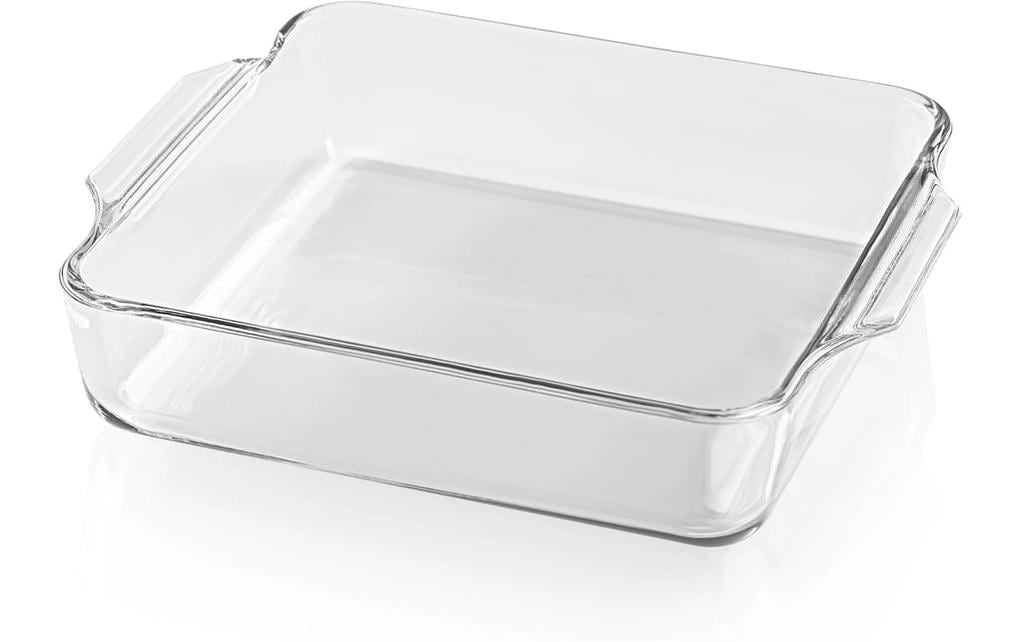 Auflaufform für Heissluft-Fritteusen Eckig, Transparent,Glas-Auflaufform