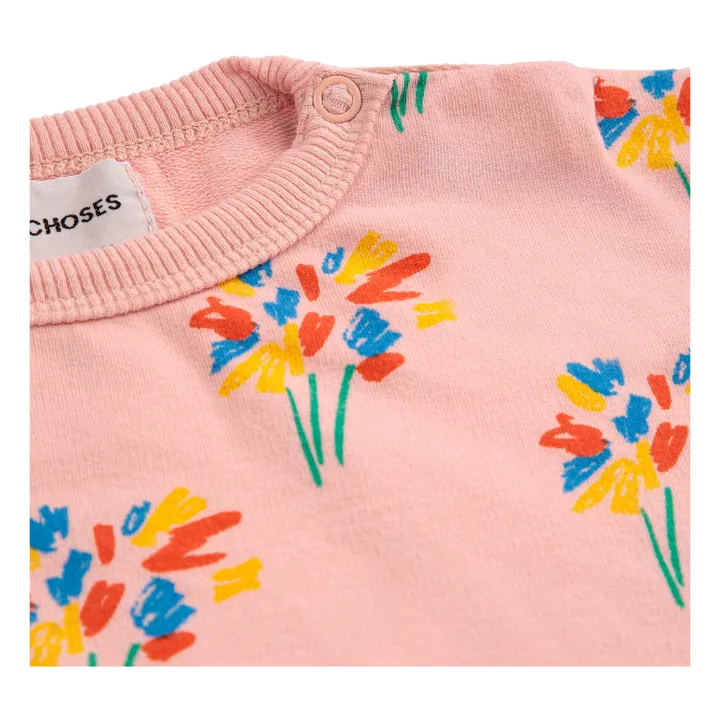Bobo Choses Sweat Coton Bio Feux d'Artifices Bébé | Rose