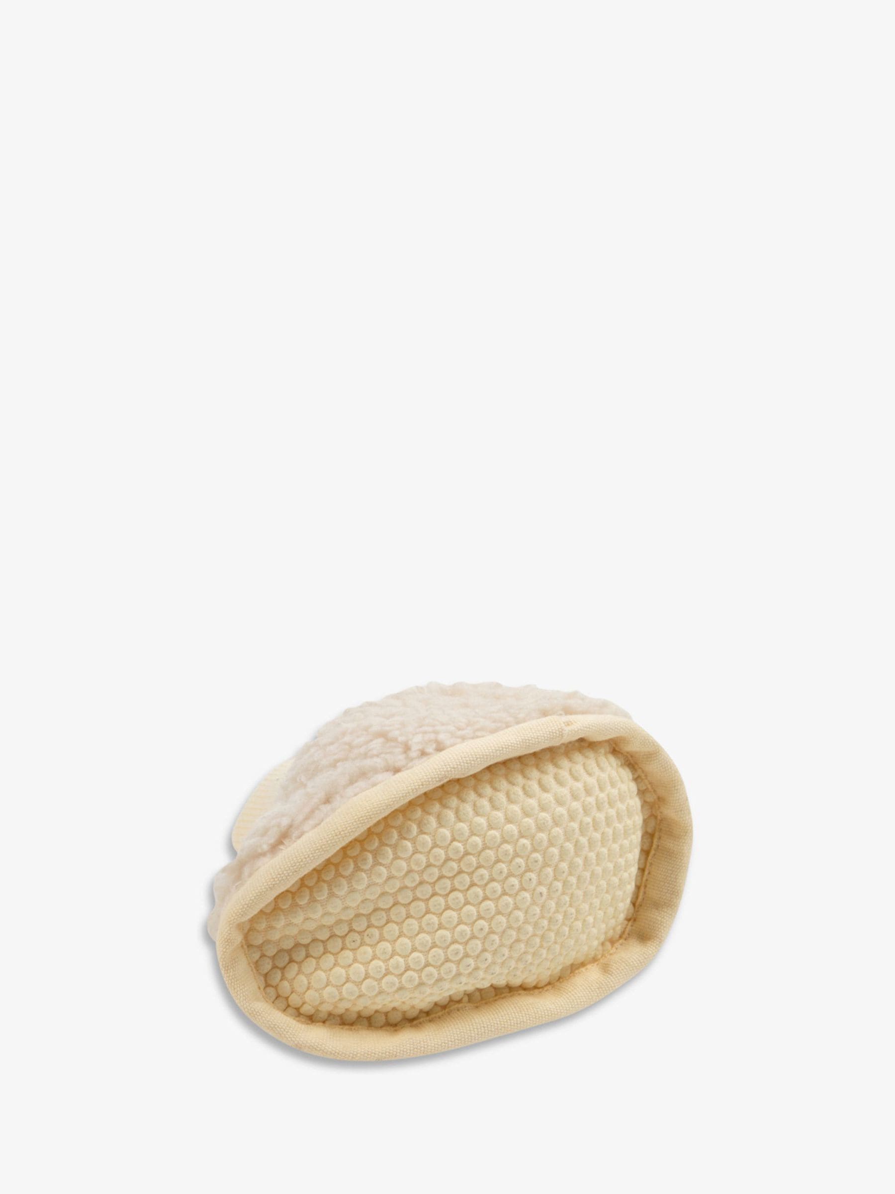 Crème - The Little Tailor - Sherpa-fleece babylaarsjes met donzige voering