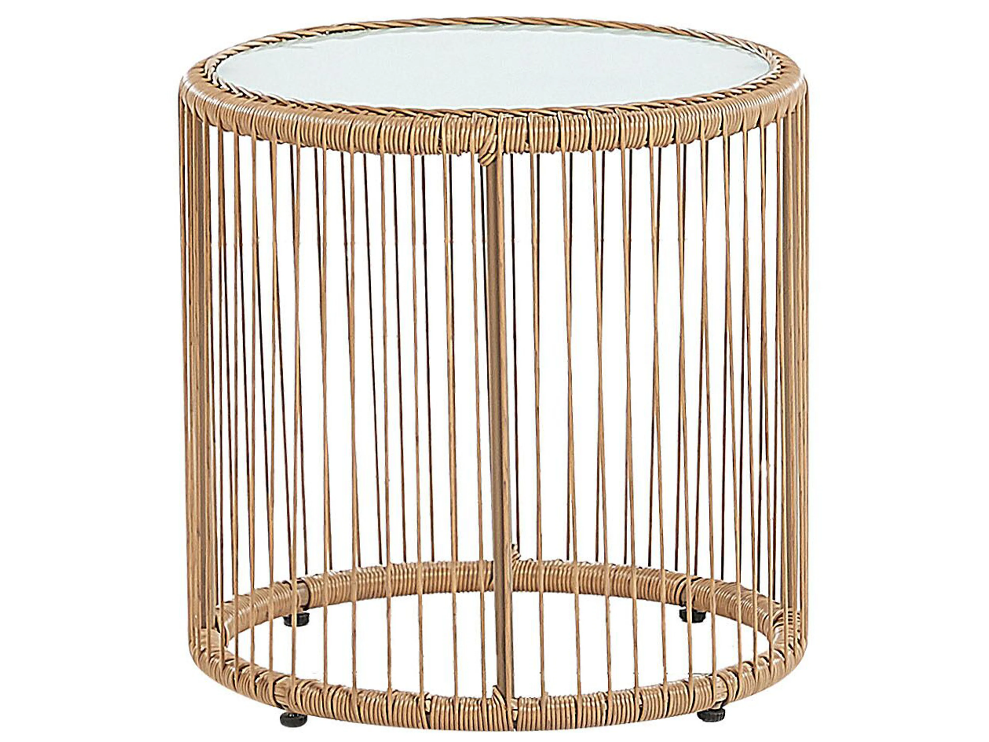 Bistroset met kussens LABICO PE rotan Lichtbruin