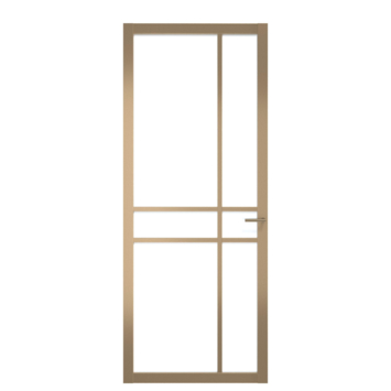 Arne & Bodil binnendeur ABE105 satijnglas - metallic brons staallook afwerking