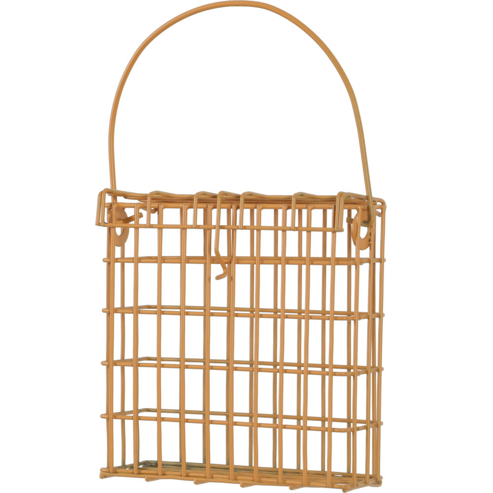 Support pour pain de graisse en métal miel marron pour oiseaux