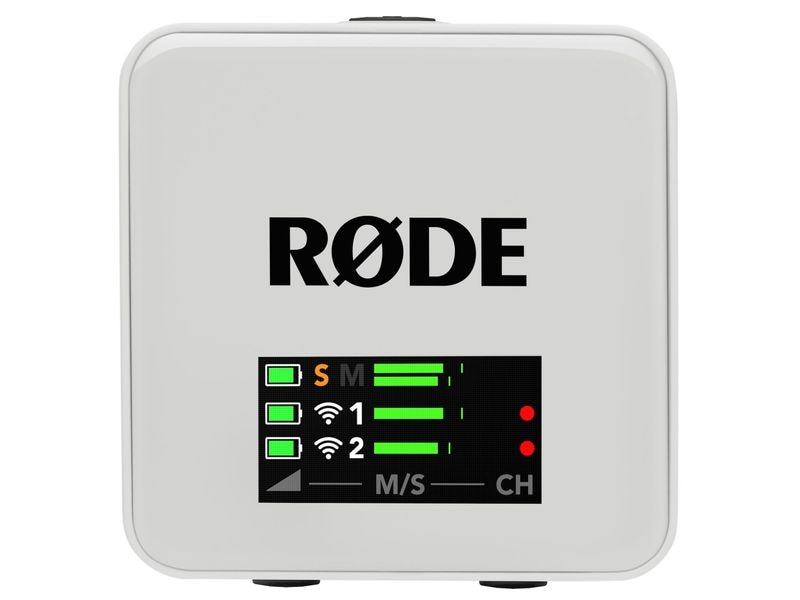 Rode Wireless GO Gen 3 Weiss Kompaktes drahtloses 2-Kanal Mikrofonsystem