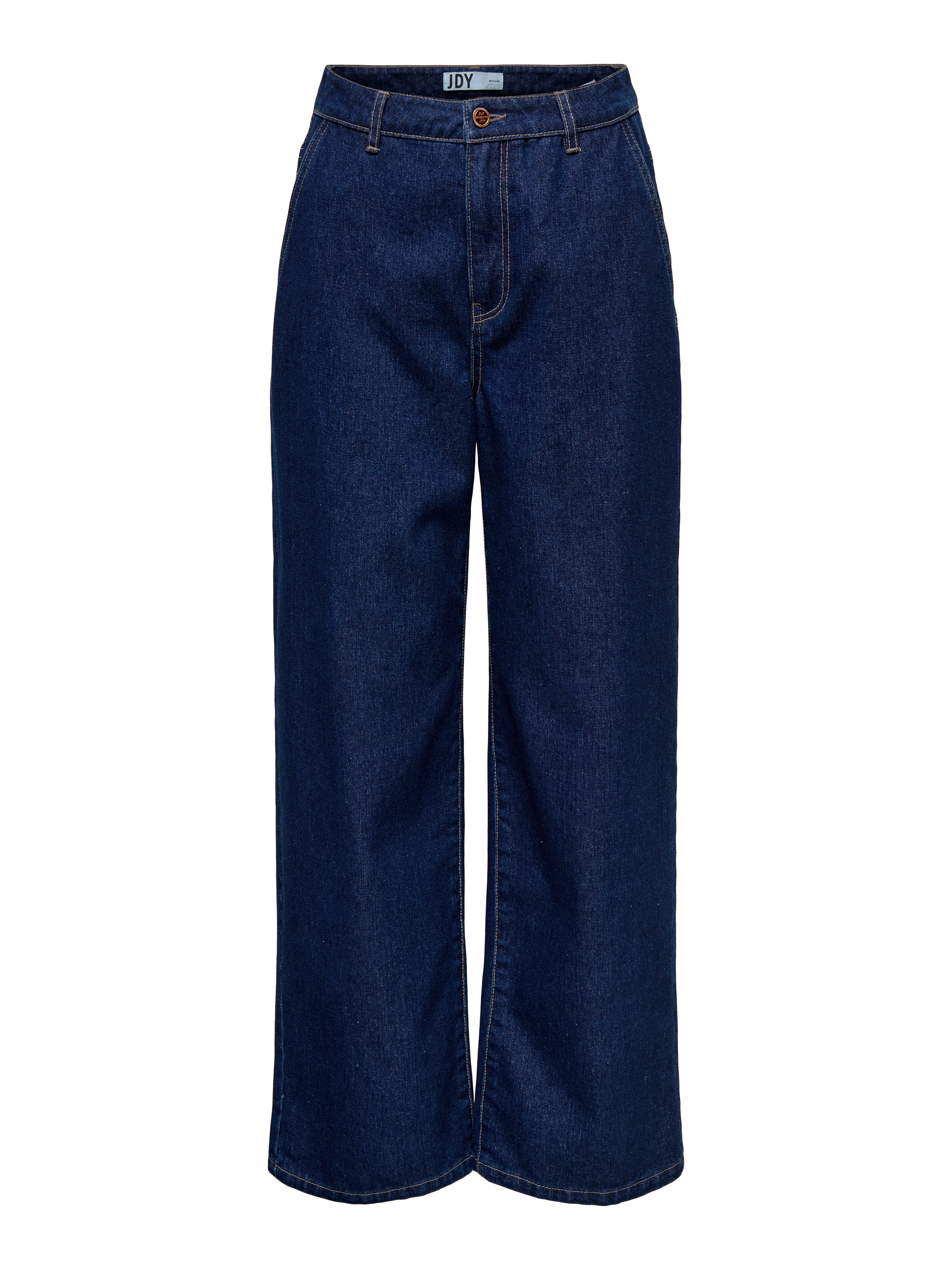 JDYSALLY Hohe Taille Gerade geschnitten Jeans Dark Blue Denim