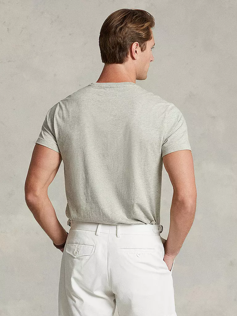 POLO RALPH LAUREN T-Shirt Custom-Slim-Fit grau