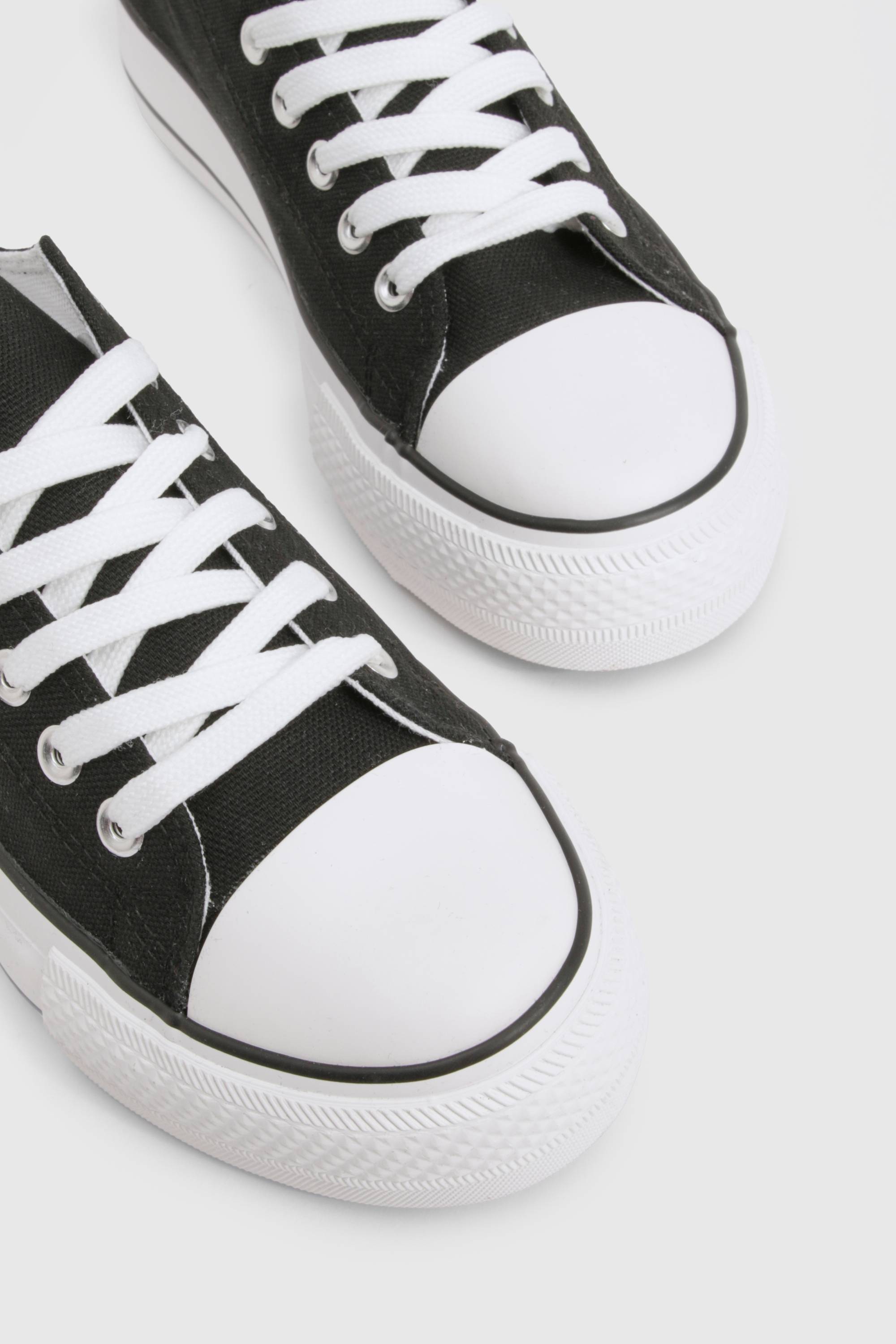 boohoo Baskets basses à plateforme à lacets
