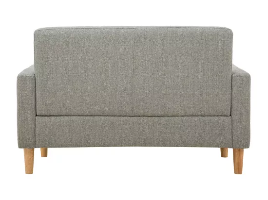 Canapé scandinave 2 places en tissu gris et bois clair MOON