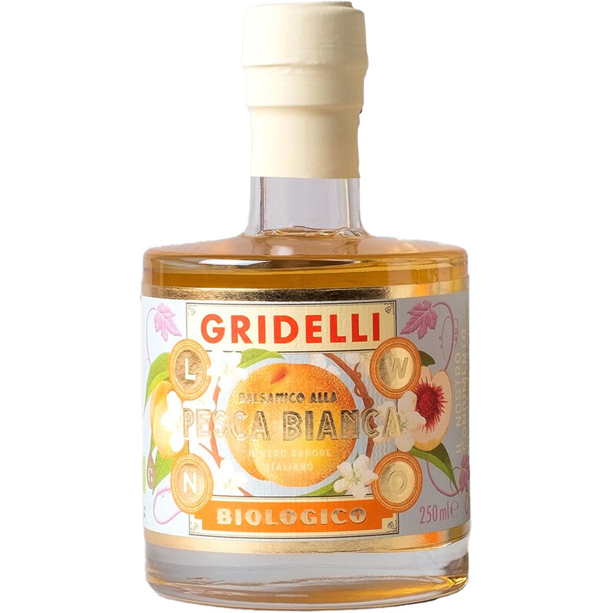 Balsamico Alla Pesca Bianca hvit balsamicoeddik, 250 ml