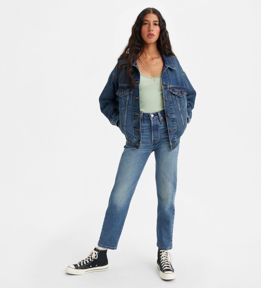 Calça jeans Levi's 501 Crop Azul Índigo Escuro