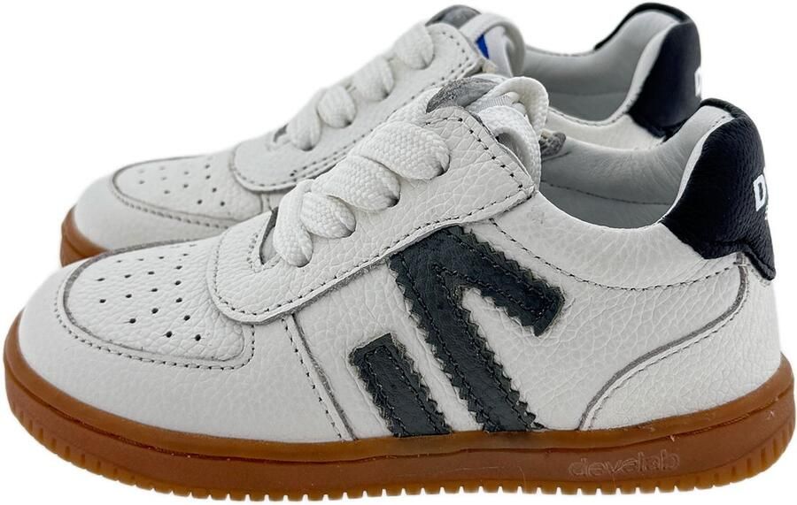 Develab 44427 Sneakers Jongens Leren Sneaker Wit