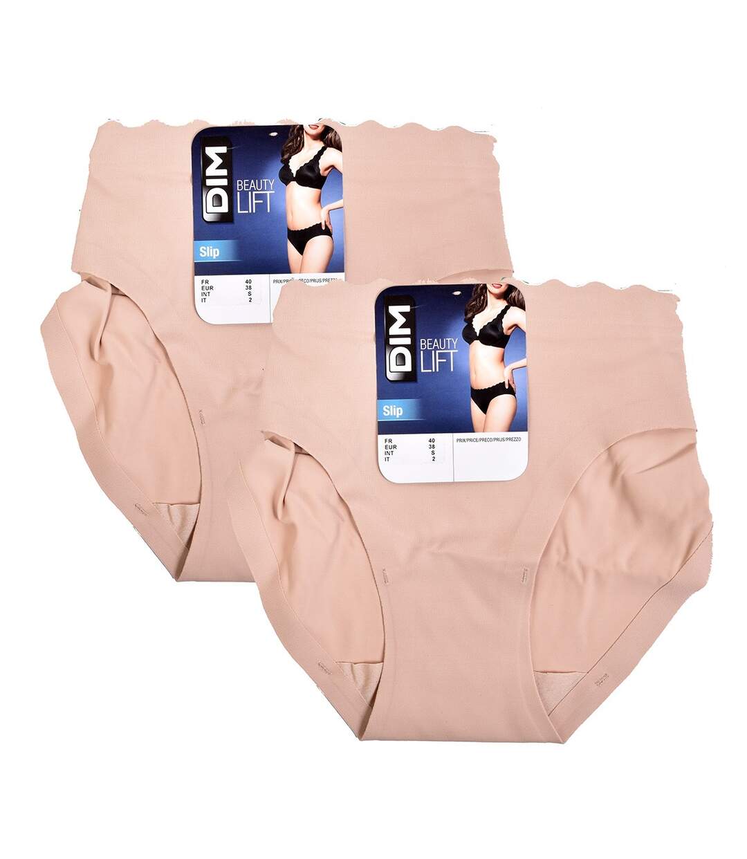 Culottes Femme DIM Confort Qualité supérieure Pack de 2 Culottes BEAUTY LIFT DIM