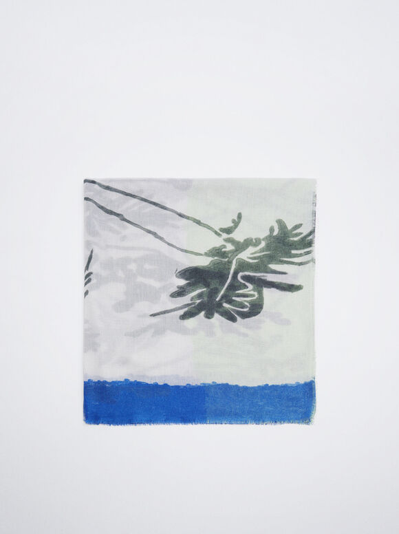 Lenço estampado - Azul