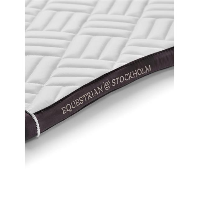 Zadeldek Equestrian Stockholm White Modern Dark Violet Springen Wit-paars