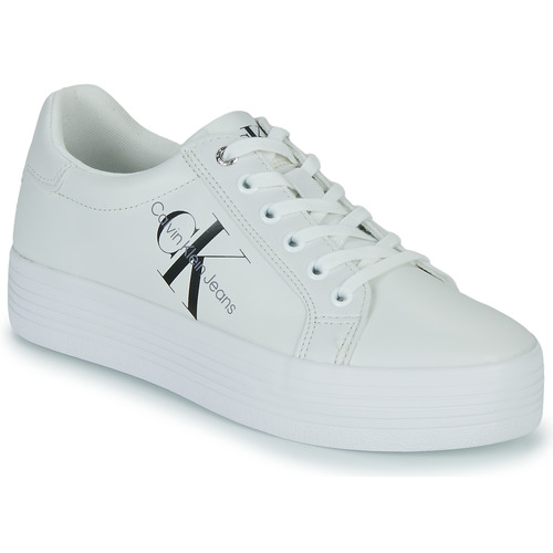 Calvin Klein Jeans - VULC FLATFORM LACEUP - Blanc