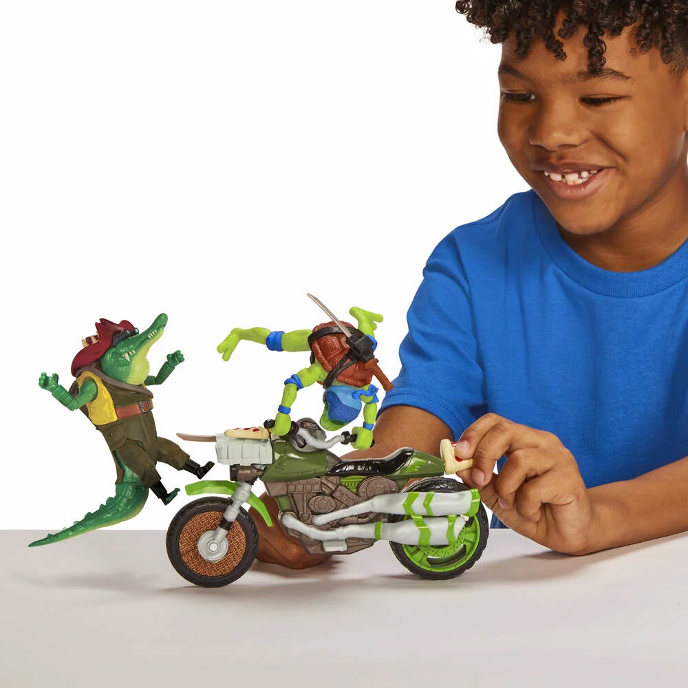 TORTUES NINJA - VEHICULE DELUXE AVEC FIGURINE 12 CM