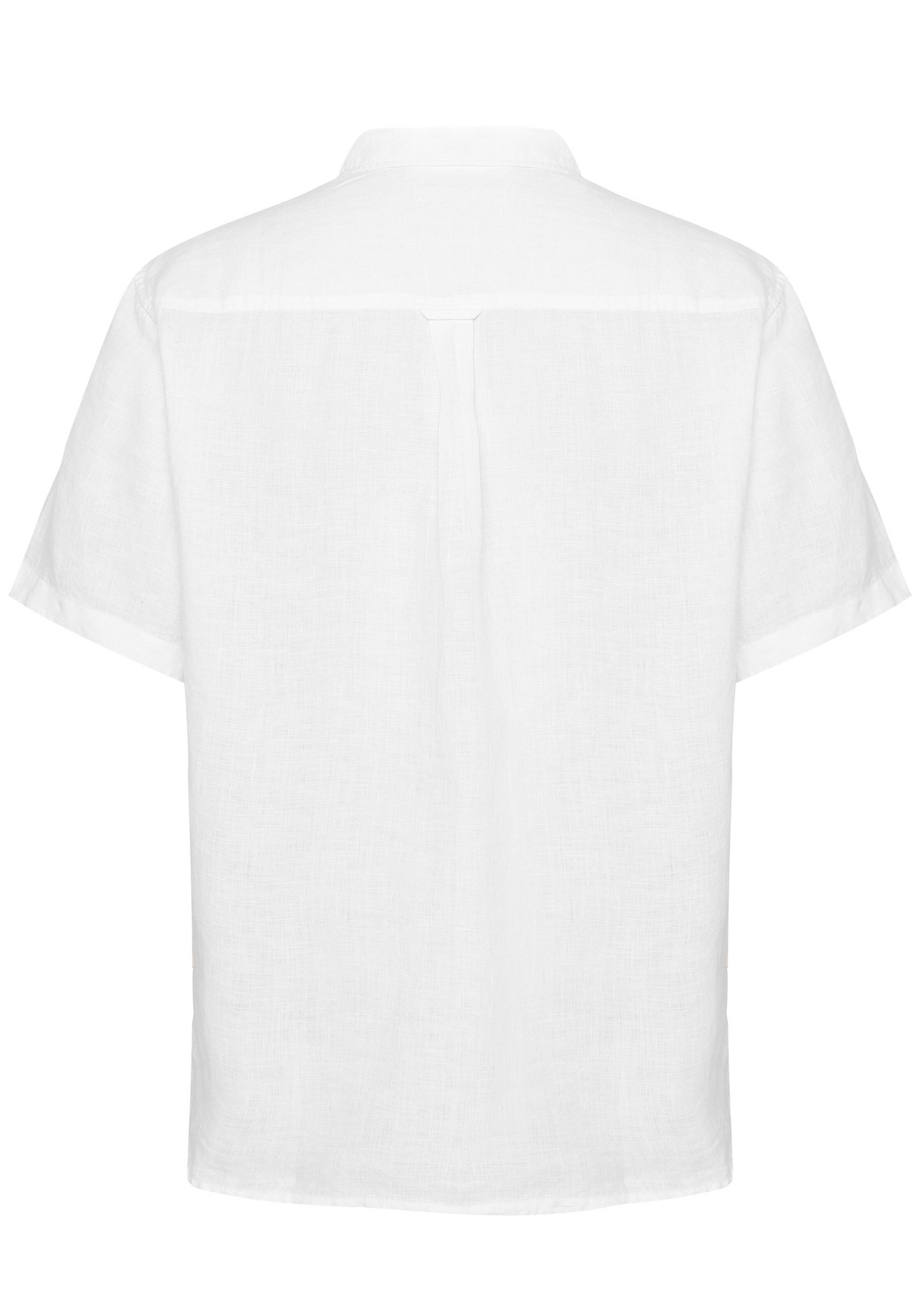Knowledge Cotton Apparel Leinenhemd Regular Linen SS Shirt Bright White