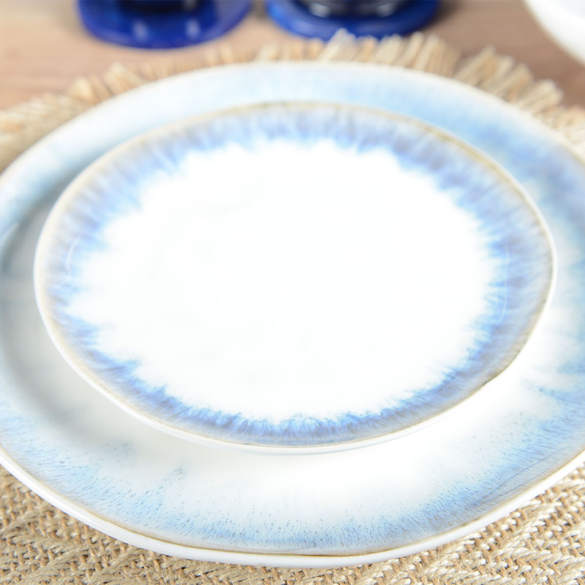 Assiette plate bleu clair 27.7cm par boite de - 6