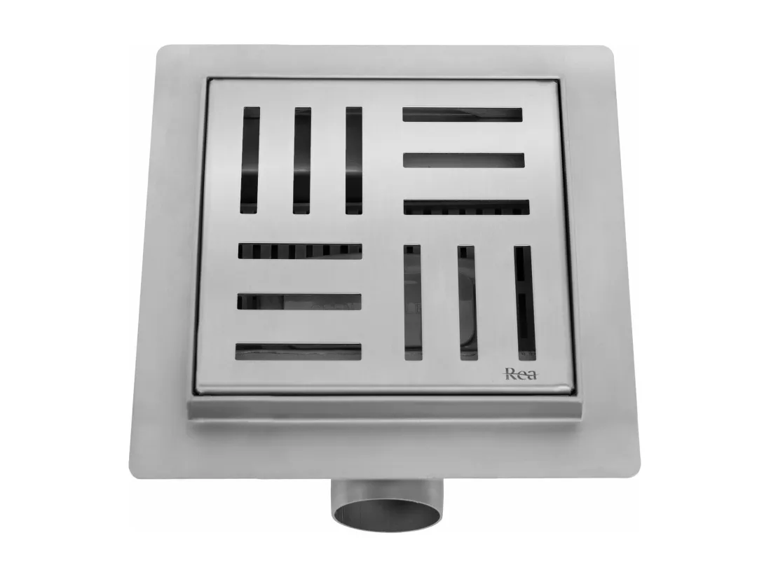 Drain Linéaire Rea Cross 150X150 Brush Steel