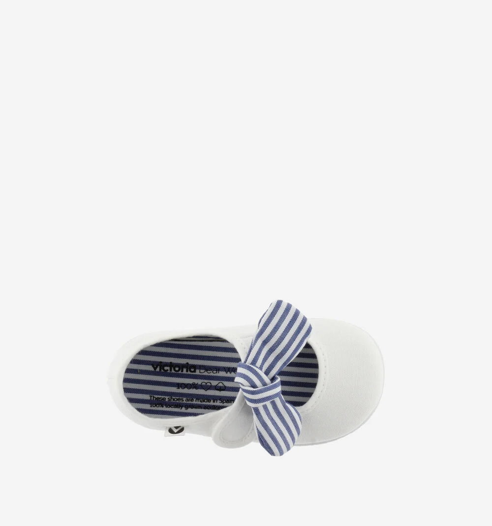 OJALÁ FOULARD RAYURES Babies en toile pour fille BLANCO