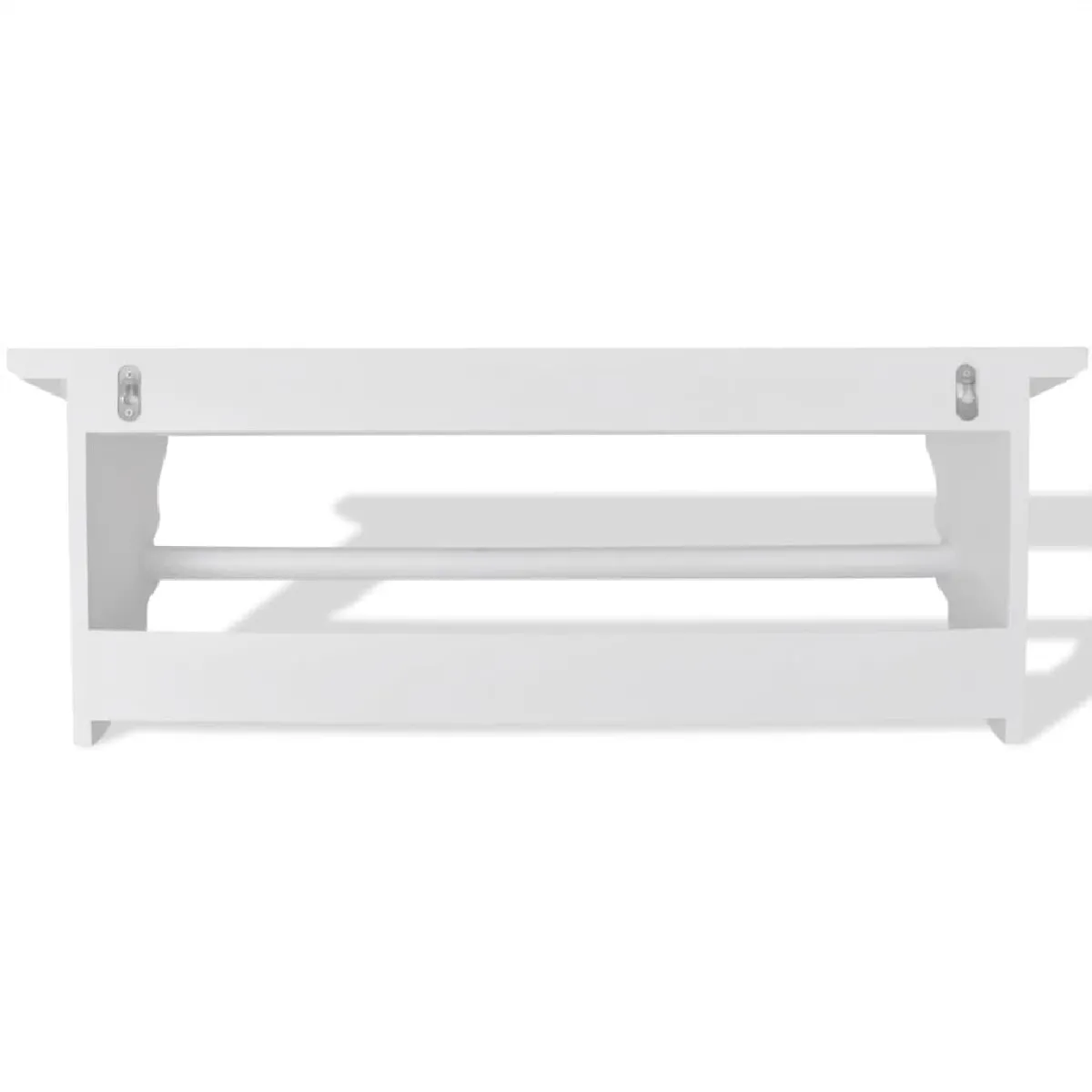 Decoshop26 Porte-manteau baroque blanc