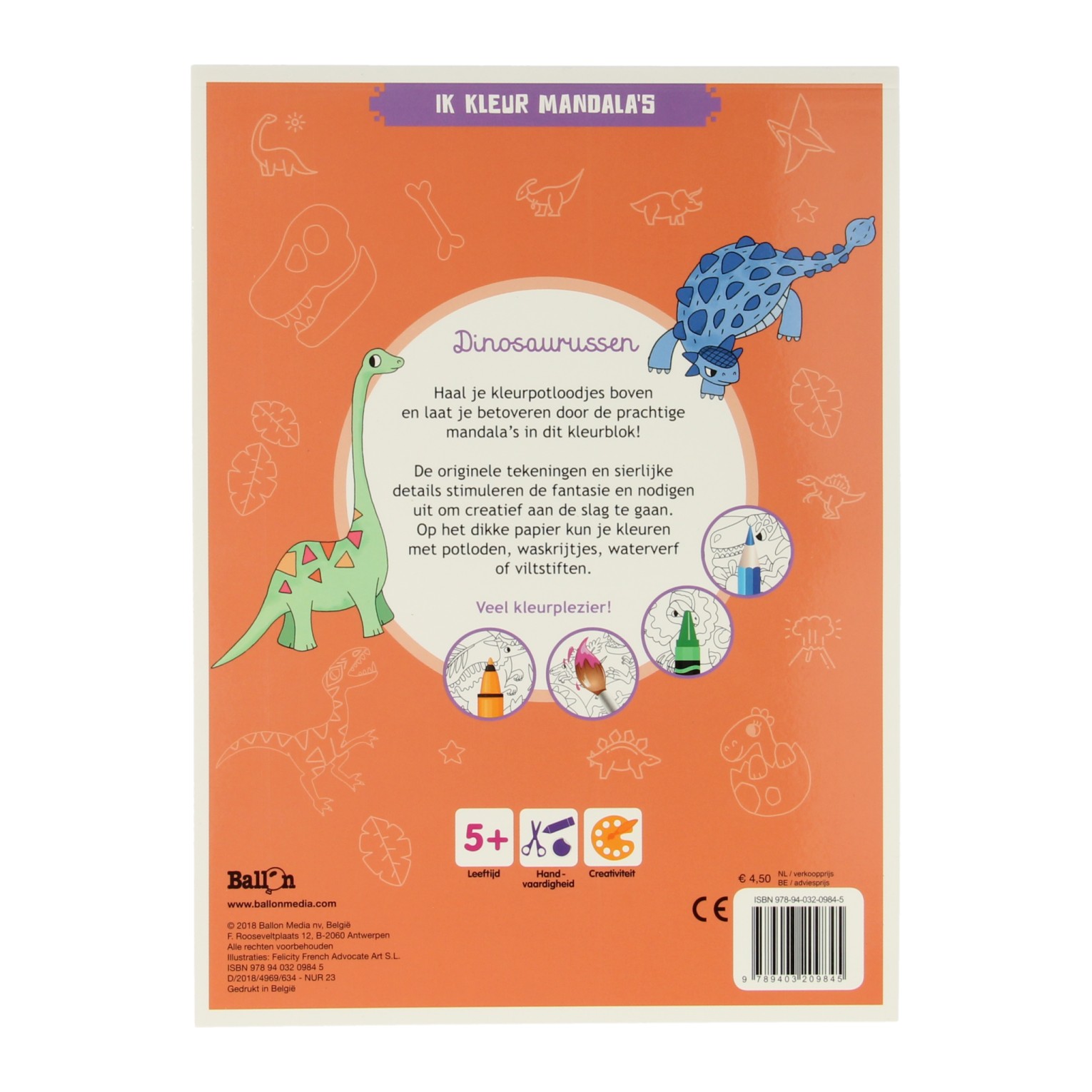 Ik Kleur Mandala's Dinosaurussen