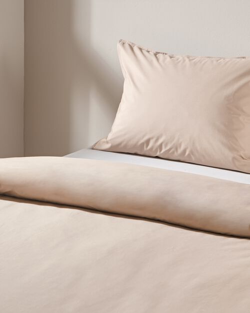 housse de couette percale 240x200/220 sable