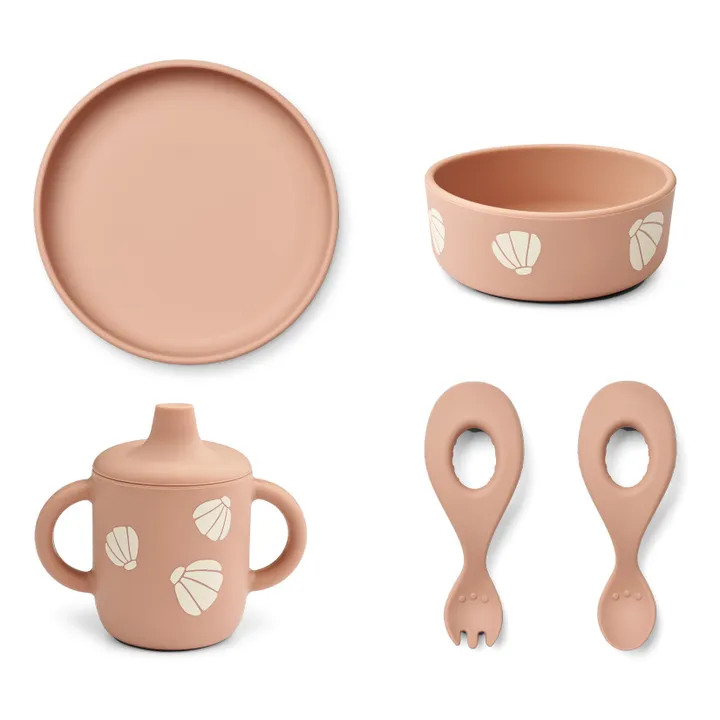 Liewood Set vaisselle en silicone Ryle | Shell/Pale tuscany