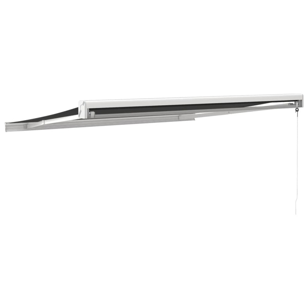 Auvent rétractable anthracite 3,5x2,5 m tissu et aluminium