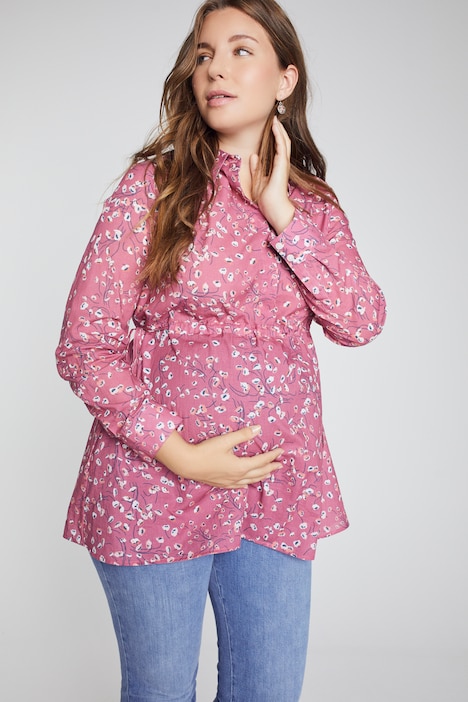 Bellieva-Hemdbluse, Still-Funktion, Langarm, Biobaumwolle, GOTS